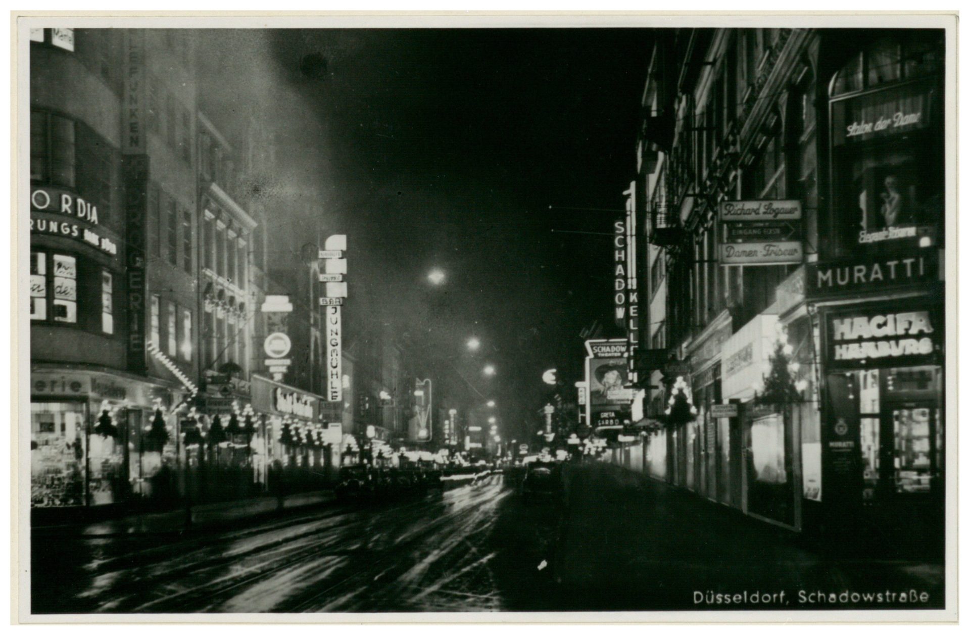 Schadowstraße mit Jungmühle um 1937, Foto Ratow