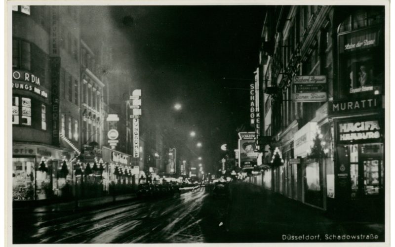 Schadowstraße mit Jungmühle um 1937, Foto Ratow