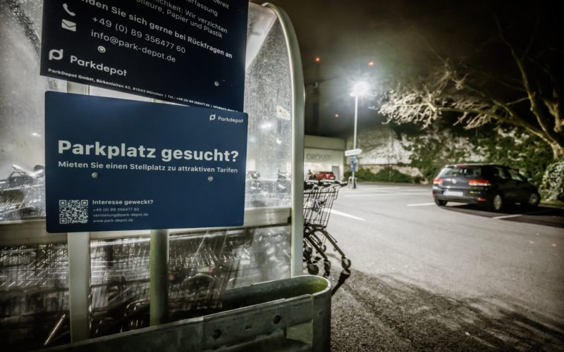 Supermarktparkplatz als Stellplatz