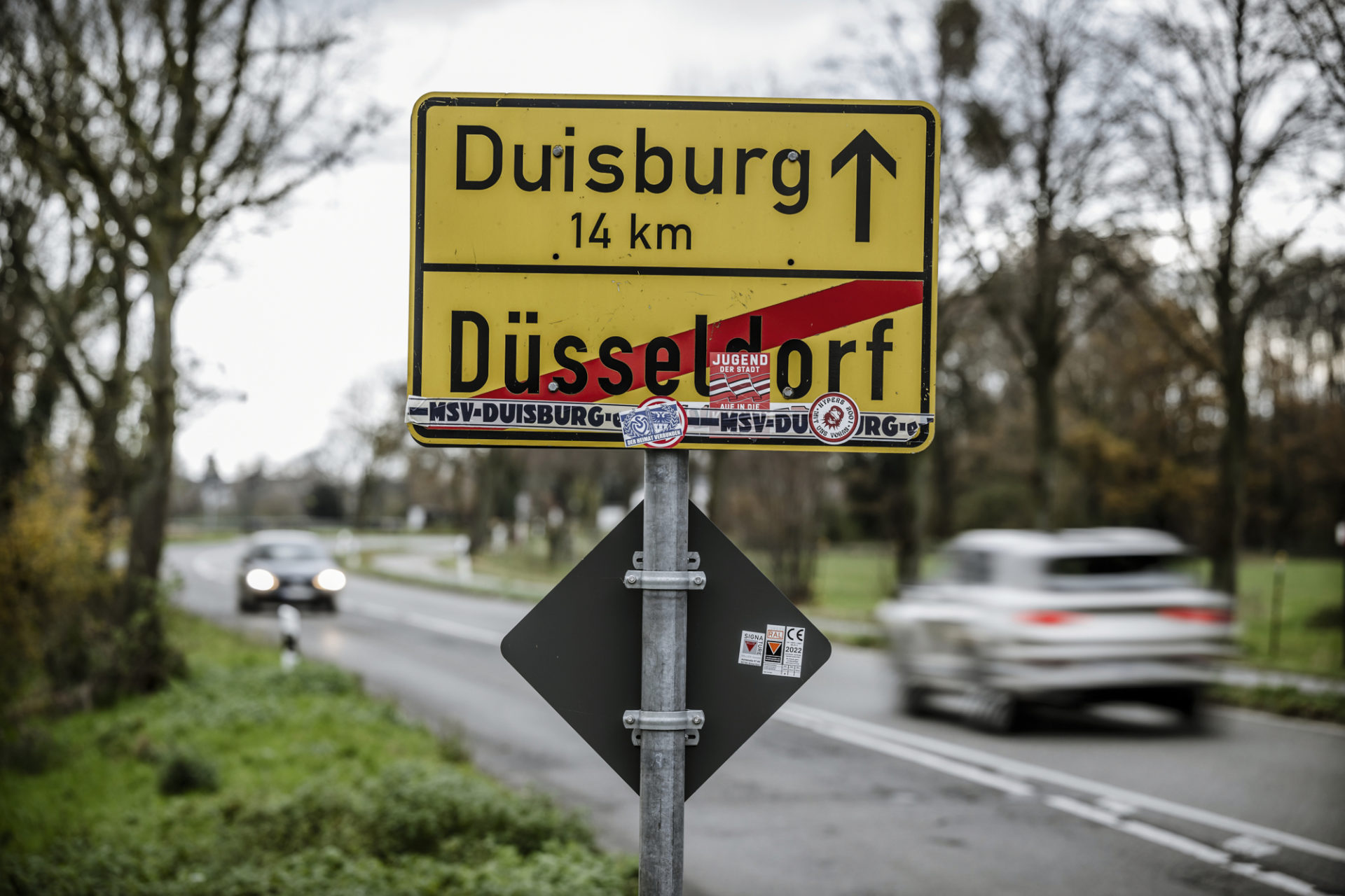 Ortsausgangsschild Dsseldorf