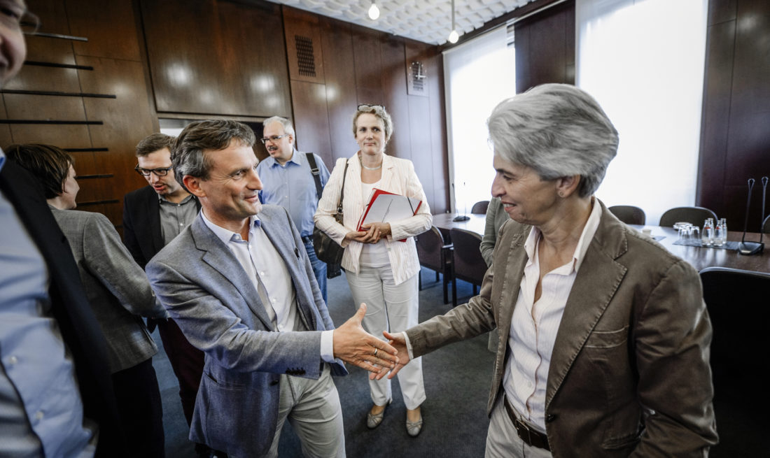 Marie-Agnes Strack-Zimmermann und Thomas Geisel