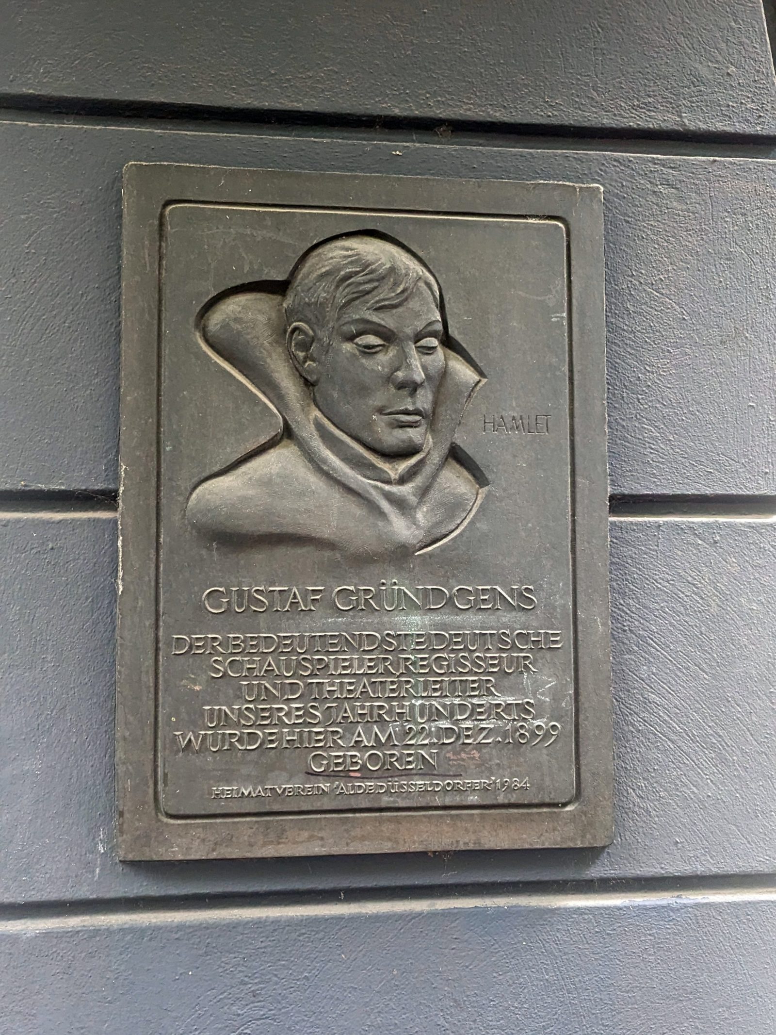 Gründgens Gedenktafel