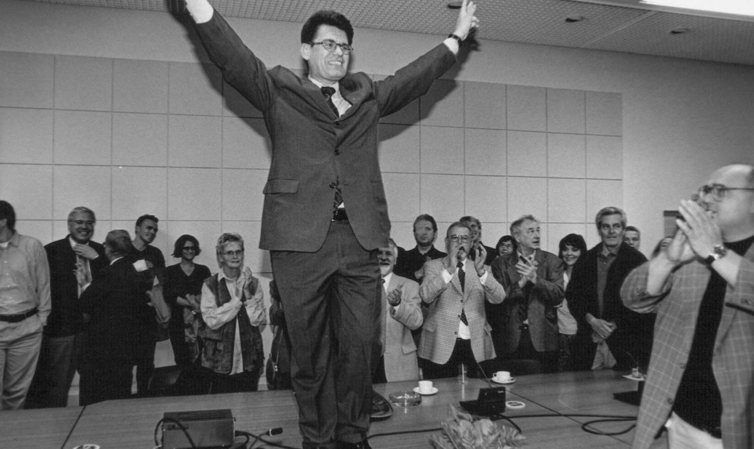 Joachim Erwin nach seiner Wahl zum Oberbrgermeister.