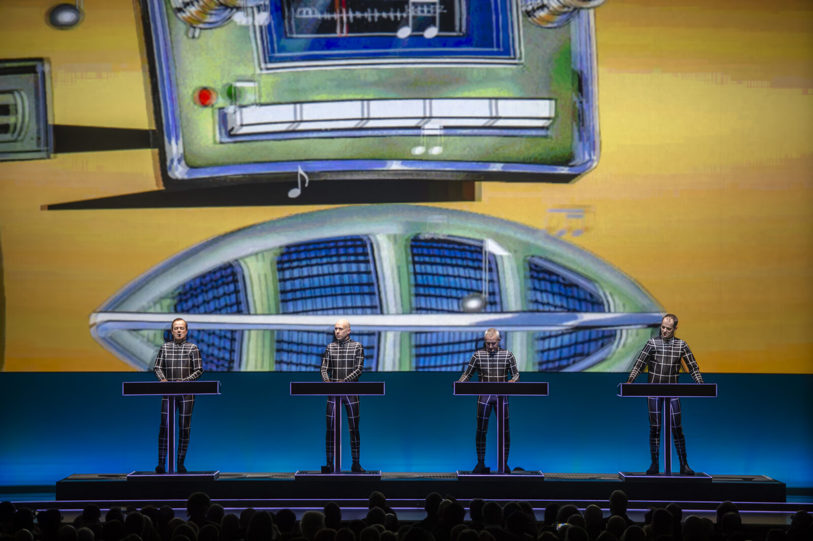 Band Kraftwerk Live in der Kunstsammlung NRW, Konzertreihe Der Katalog 12345678, 1. Konzert, LP Autobahn von 1974 Foto: Andreas Endermann