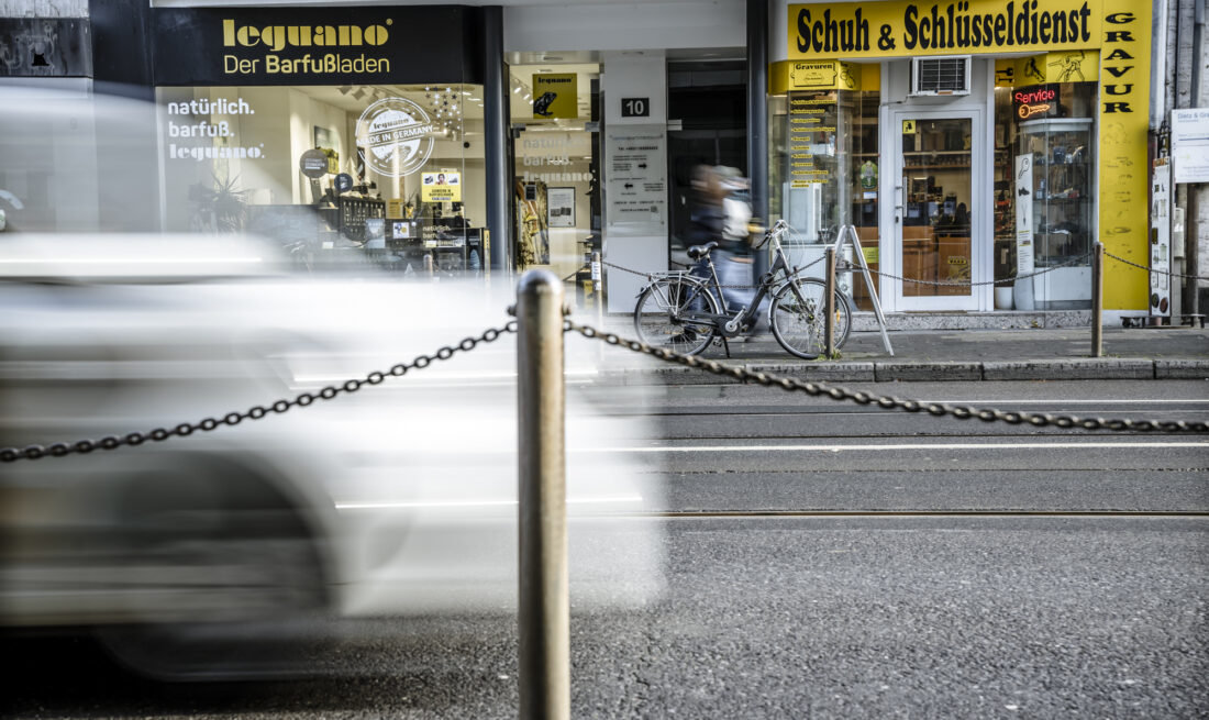 Schuh - und Schlüsseldienst an der Tonhallenstraße in Düsseldorf Stadtmitte Foto: Andreas Endermann