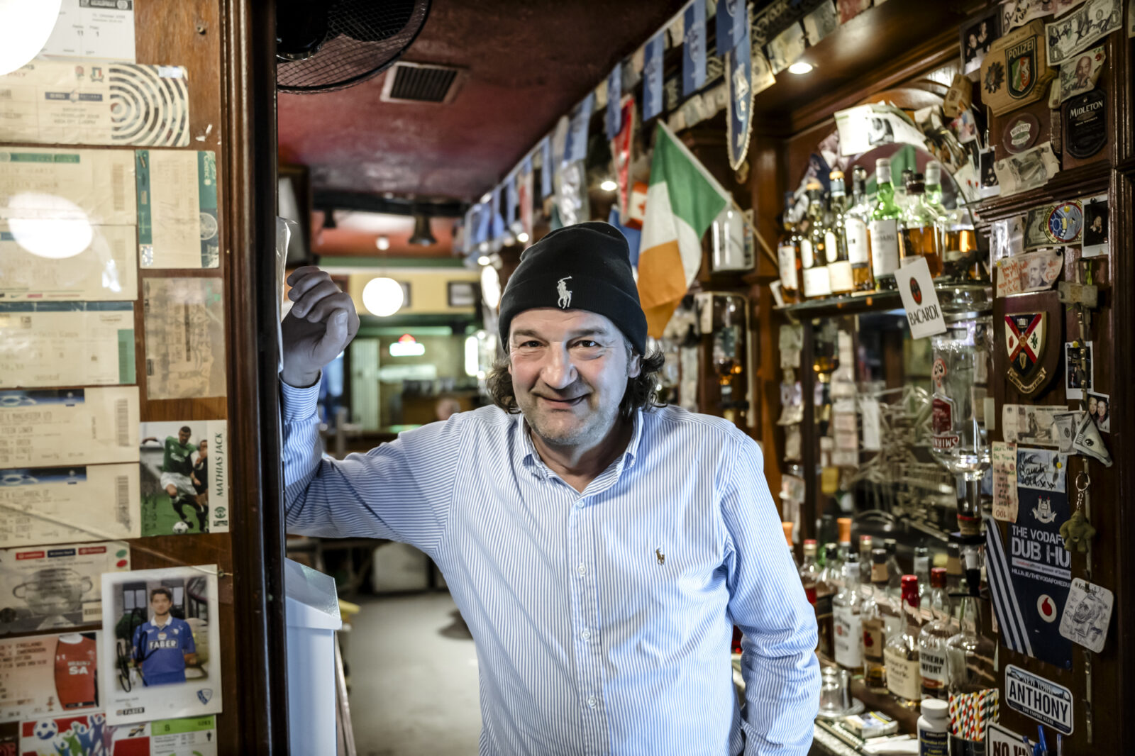ehemaliger Fussbalprofi Mathias Jack in der Kneipe McLaughlin’s Kurze Strasse Altstadt Foto: Andreas Endermann