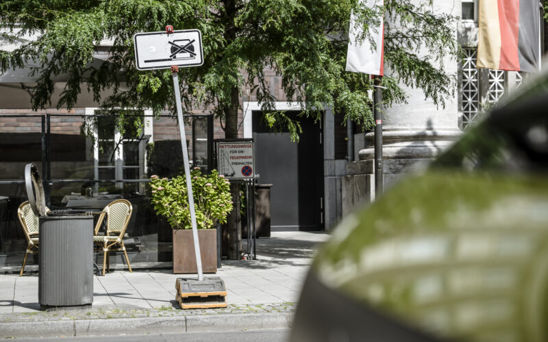 Parkplätze Mühlenstraße in der Altstadt Düsseldorf