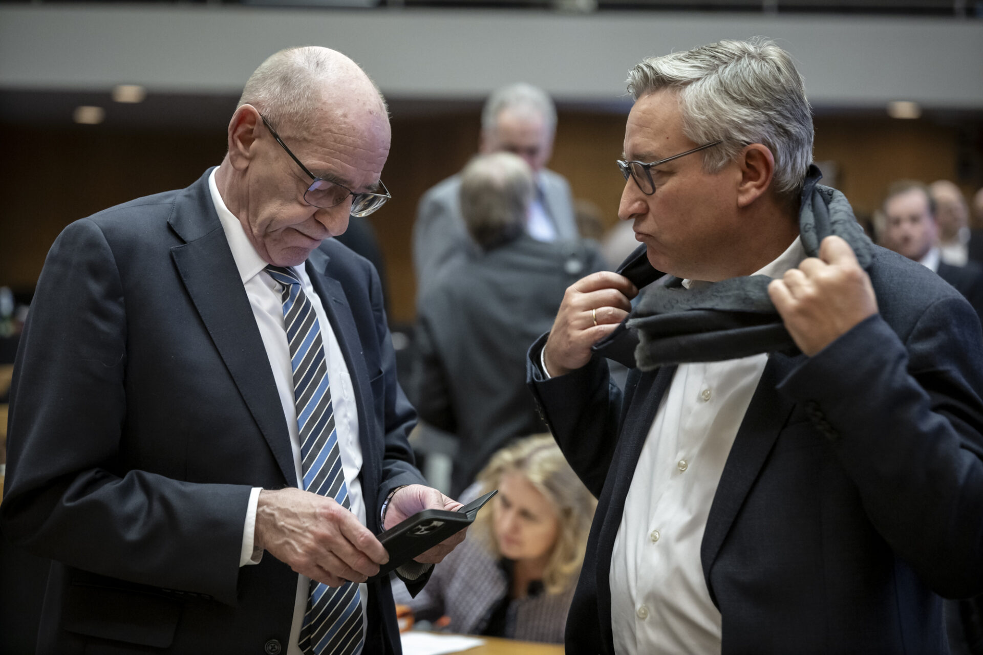 Rolf Tups und Andreas Hartnigk von der CDU Düsseldorf