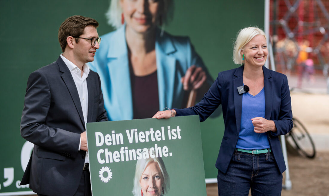 OB-Kandidaten Düsseldorf Clara Gerlach und Fabian Zachel