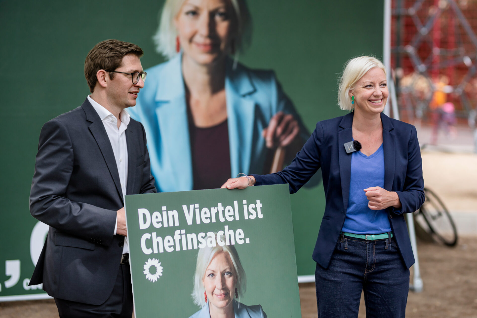 OB-Kandidaten Düsseldorf Clara Gerlach und Fabian Zachel