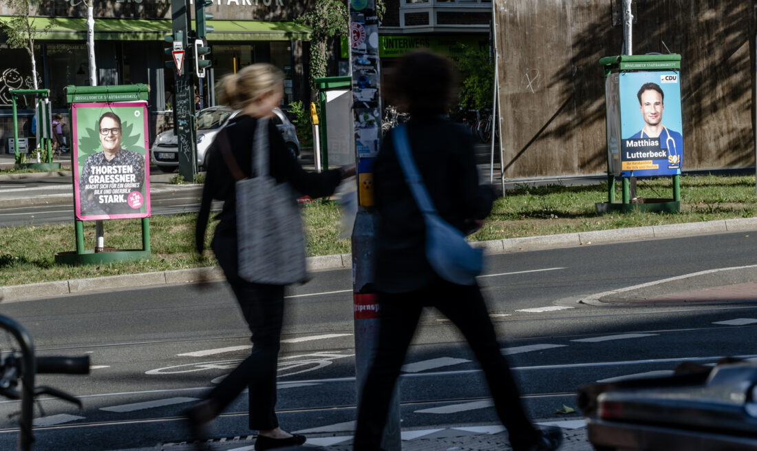 Wahlplakate Thorsten Graessner und Matthias Lutterbeck, WK 14Foto: Andreas Endermann