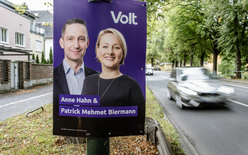 Wahlplakat Volt Düsseldorf