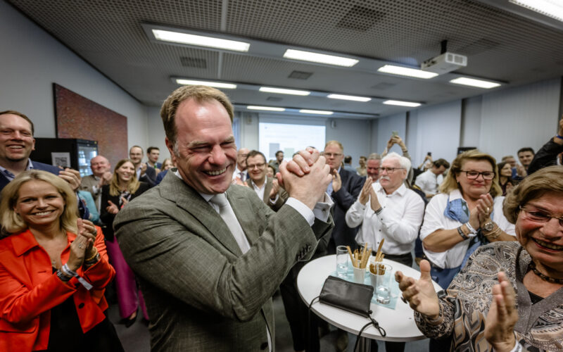 Stichwahl Oberbrgermeister 2025, Stephan Keller, Clara GerlachFoto: Andreas Endermann