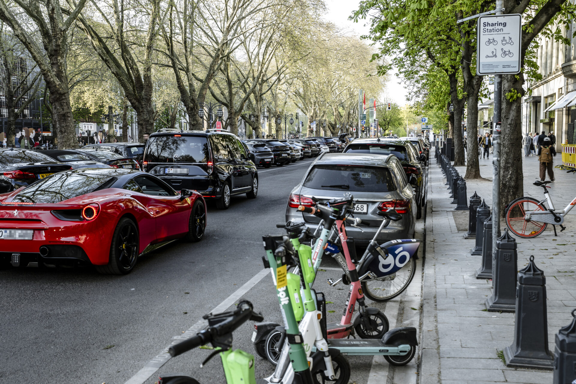 Verkehr Königsallee, Kö, Parken