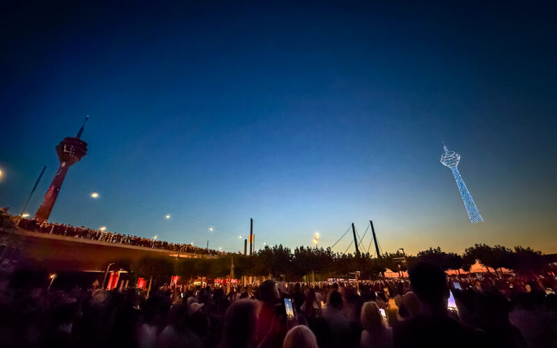 Drohnenshow und Feuerwerk Rheinkirmes 2025Foto: Andreas Endermann