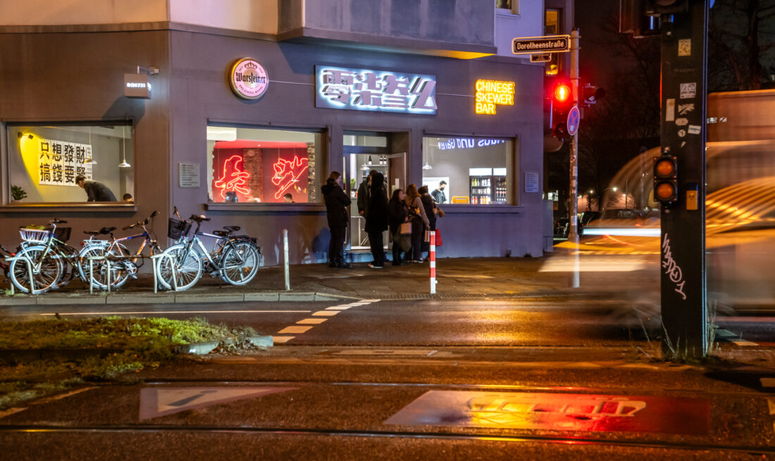 Flingern-Süd, Chinese Skewer Bar, Ecke Dorotheenstraße