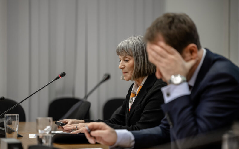 Dorothee Schneider und Stephan Keller im Rathaus Düsseldorf