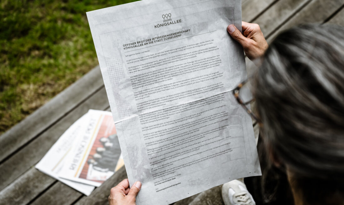 Offener Brief der IG K als ganzseitige Anzeige in der Rheinischen PostFoto: Andreas Endermann