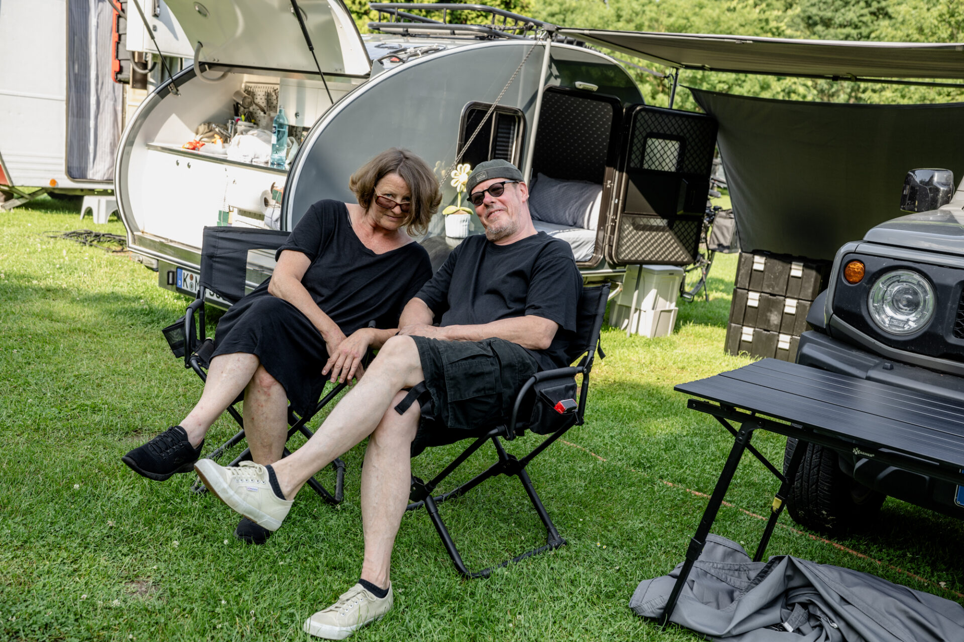 Marita und Hasso Wolf auf dem Campingplatz LörickFoto: Andreas Endermann