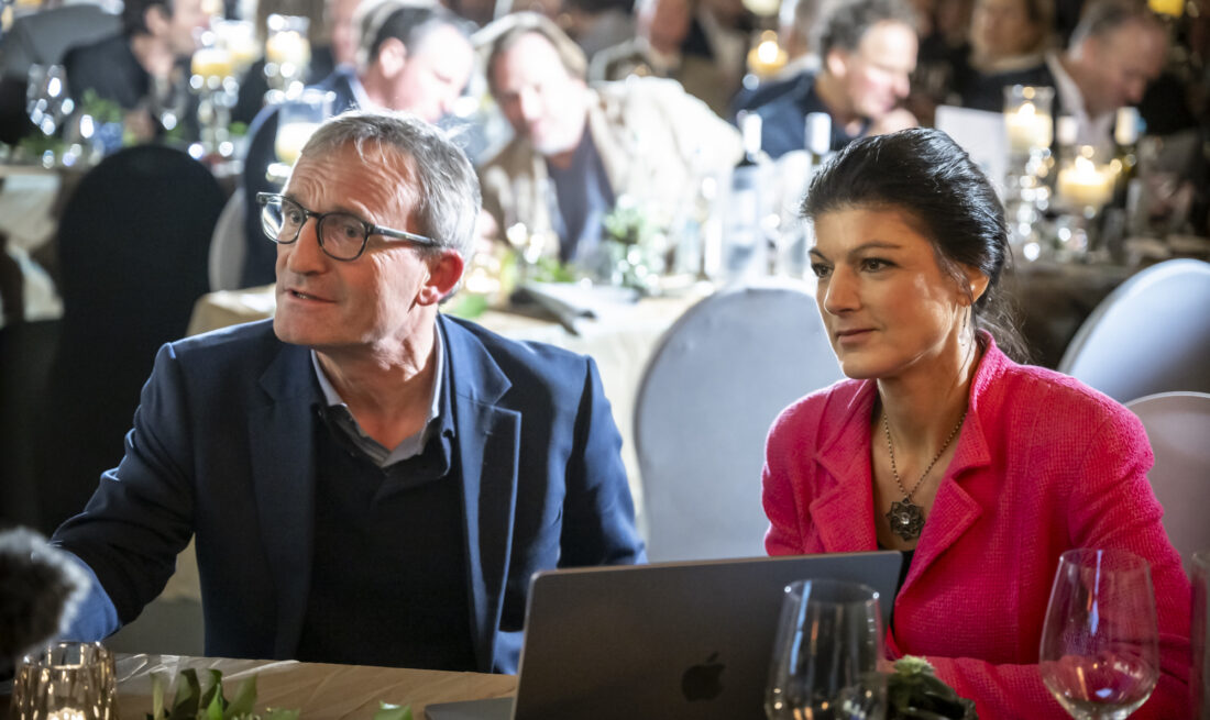 Thomas Geisel und Sahra Wagenknecht in Düsseldorf
