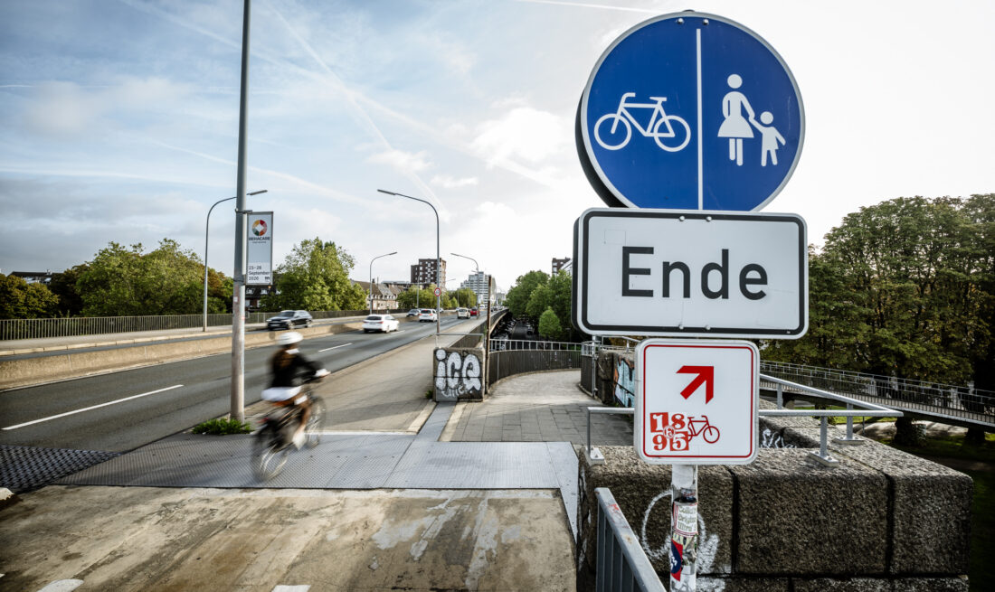 Radweg Theodor-Heuss-Brücke Foto: Andreas Endermann