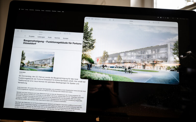 Entwurf Funktionsgebäude als Trainingszentrum Fortuna Düsseldorf