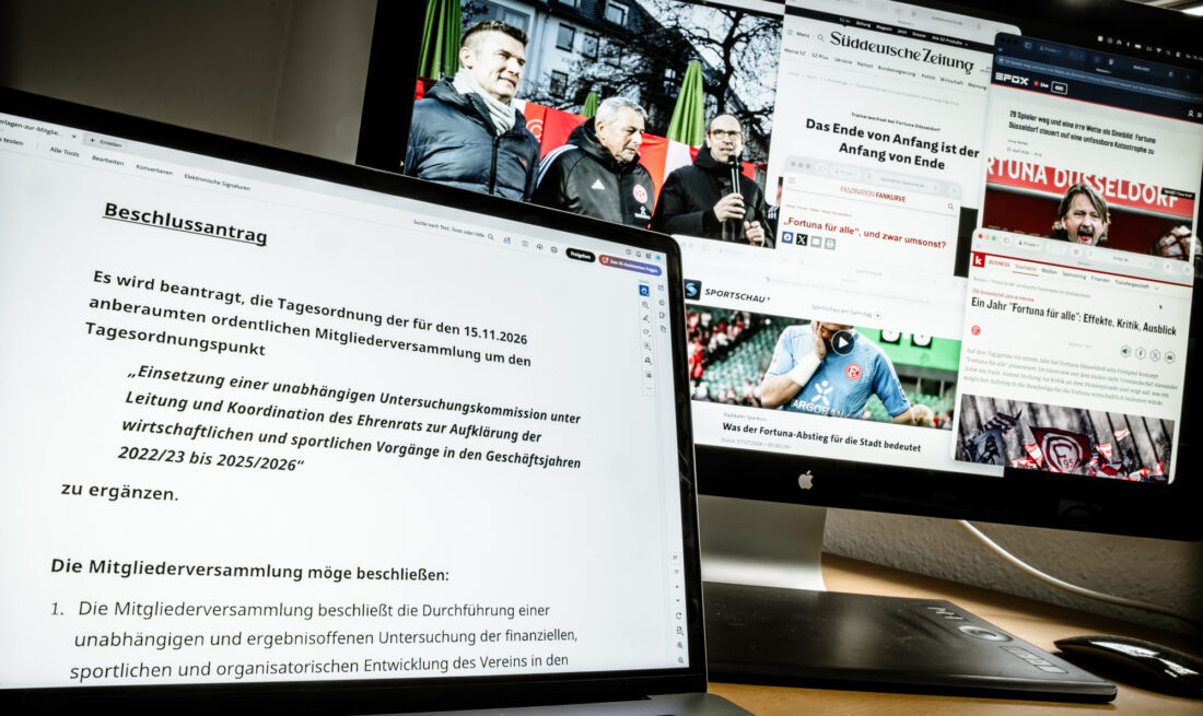 Fortuna Düsseldorf, Mitgliederversammlung, Beschlussantrag Einsetzung Untersuchungskommission