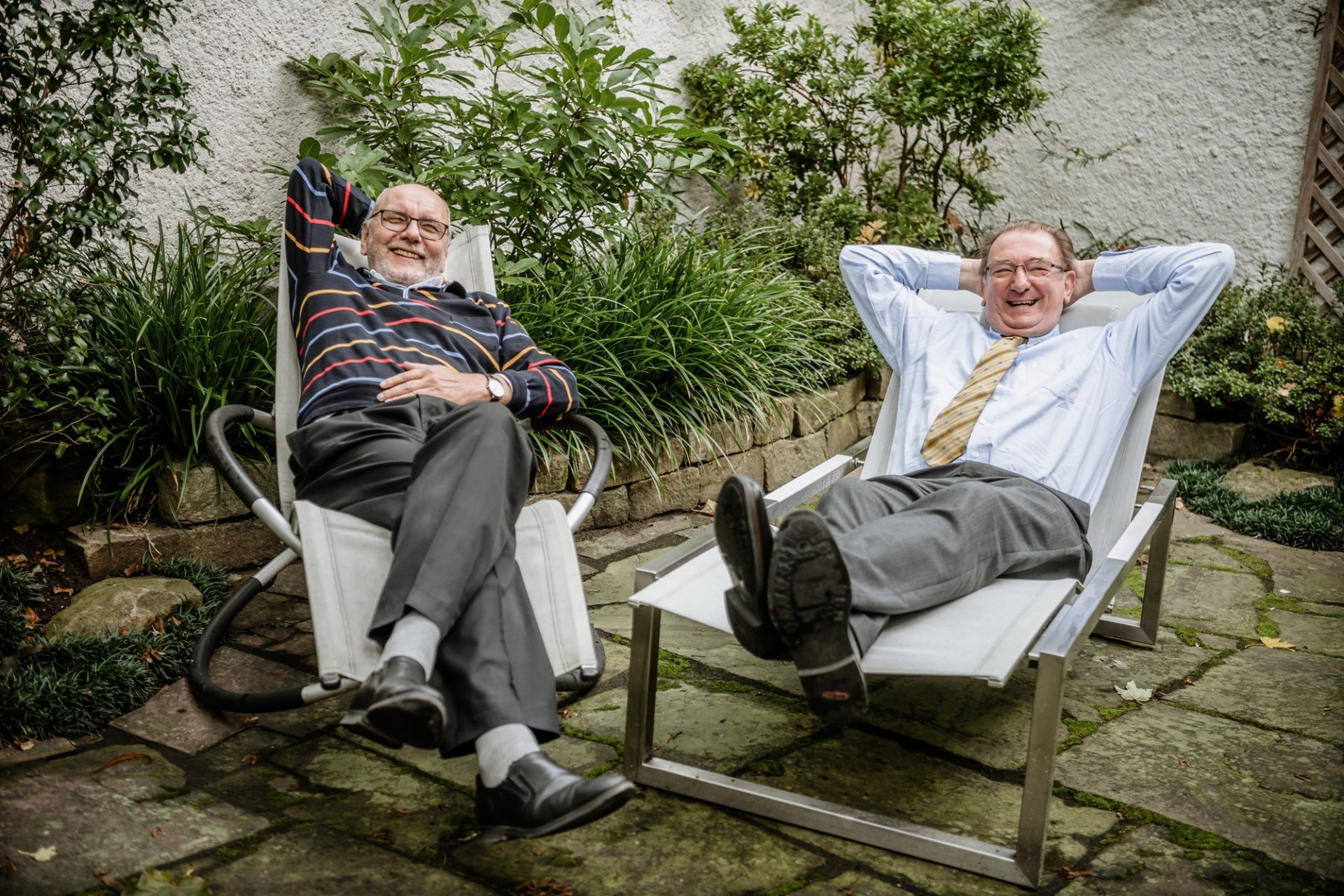 Der Ruhestand gefällt ihnen offensichtlich: Egbert Casten (links) und Johannes Horn. Foto: Andreas Endermann