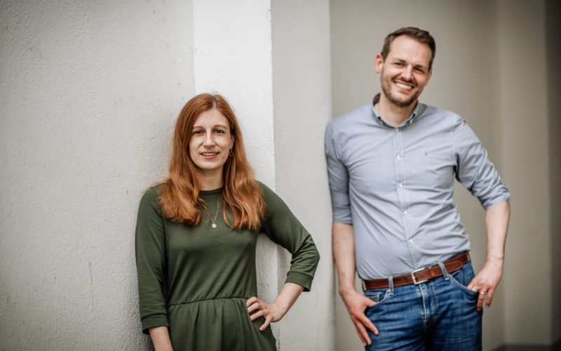 Die neue Doppelspitze der Düsseldorfer SPD: Annika Maus und Oliver Schreiber. Foto: Andreas Endermann