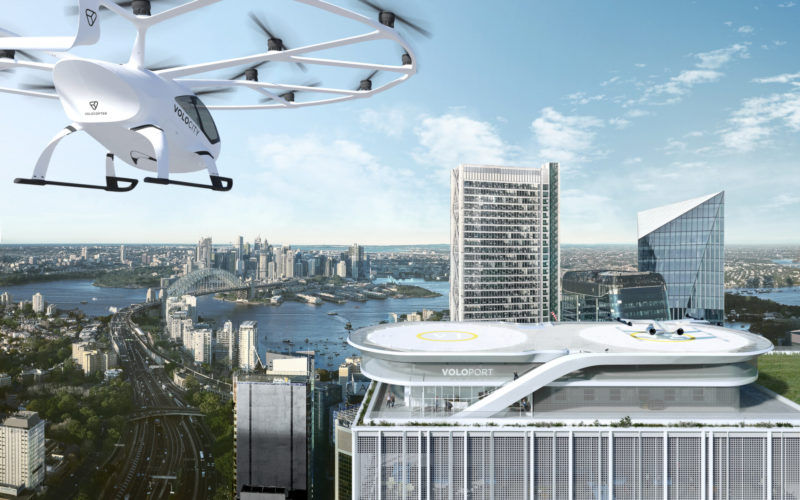 Animation Flugtaxi Volocopter